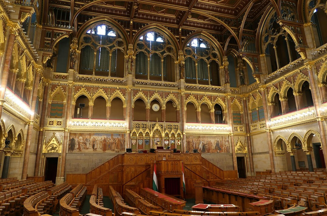 empty parliament chamber
